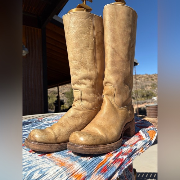 Frye 60s-70s Campus Vintage Black Label Boots - Picture 1 of 16